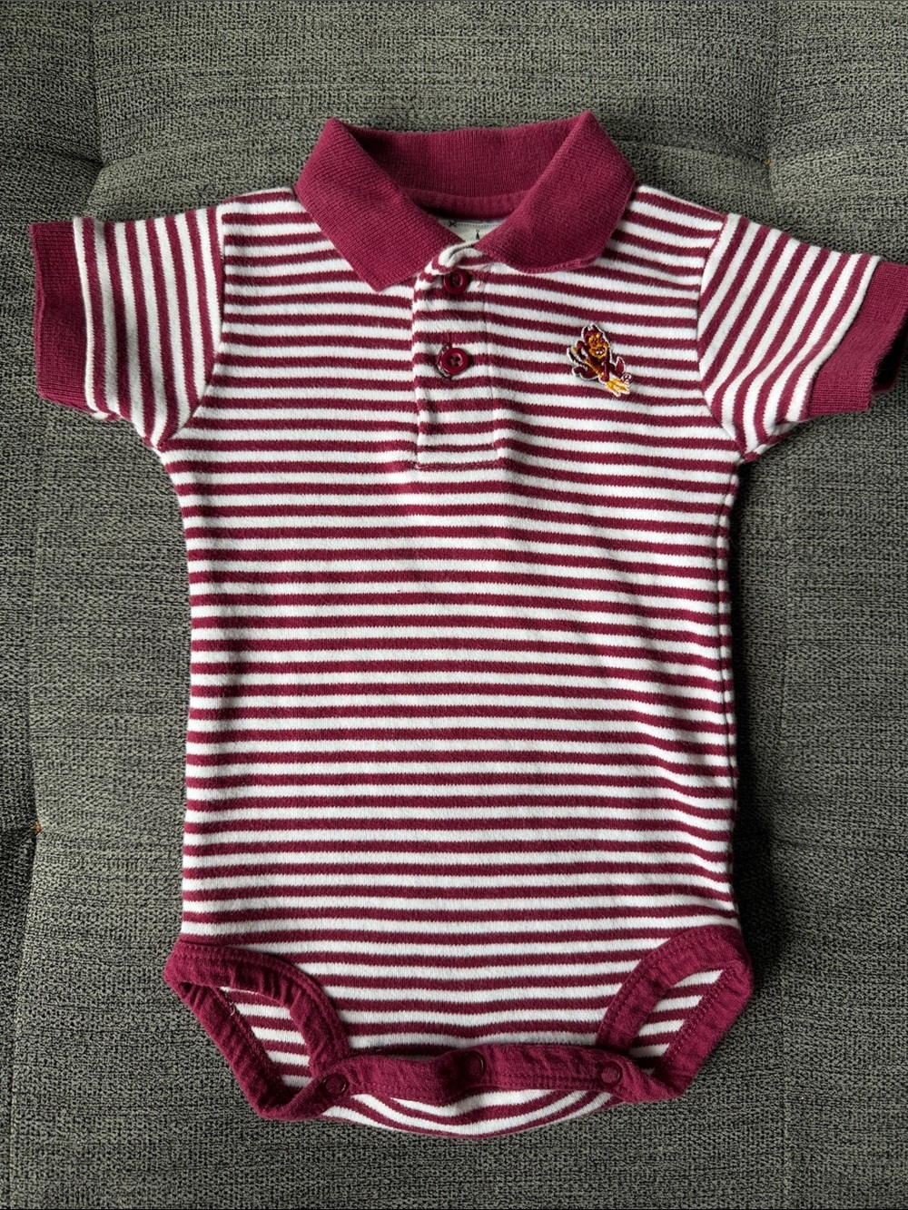 ASU Striped Polo Bodysuit w/ Sun Devil